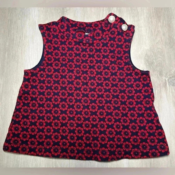 JANIE AND JACK Floral Cropped Jacquard Top / Girls Sz 12-18 Months - Picture 2 of 6